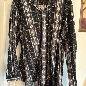 Men's Black Patterned Shirt